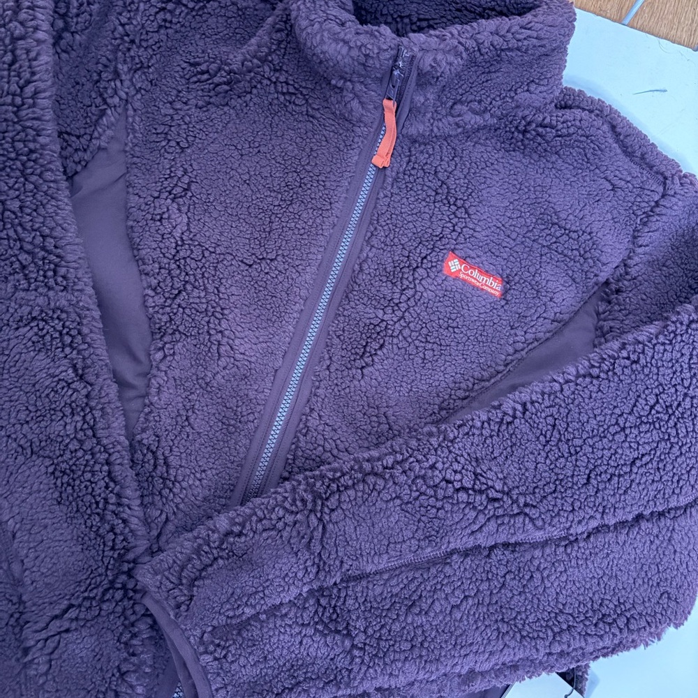 Columbia x Madhappy - Plush Sherpa Jacket - size medium, unisex! NWT 🧸🤎💜 - Picture 8 of 11